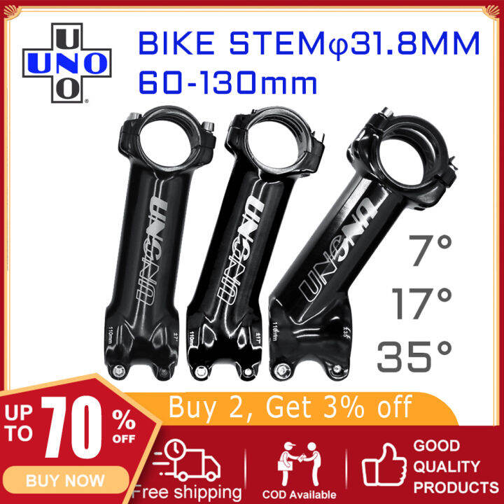 UNO Stem Mountain Bike Stem Ultralight Road Bike Stem 7/17/25/35 Degree Bike Handlebar Stem 60 