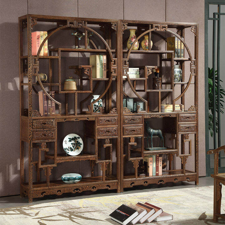 Antique Shelf Solid Wood Chinese Style Living Room Small Hallway Door