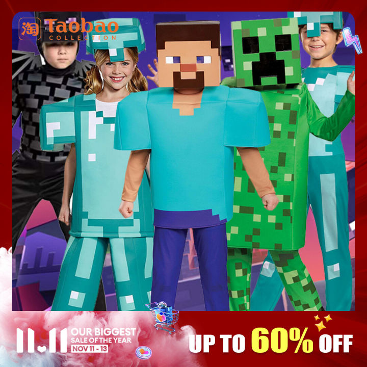 Halloween My World Minecraft Game Play Costume Children's Diamond Armor ...