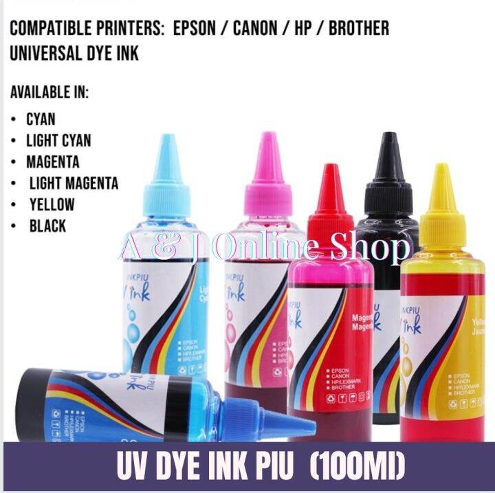 Ink Piu Uv Dye Ink Ml Universal Refill Ink Lazada Ph