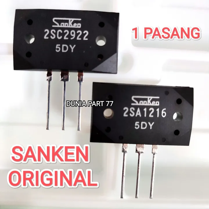 (1 PASANG) TRANSISTOR SANKEN 2SA1216 2SC2922 5DY ORIGINAL TR SANKEN