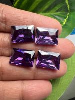 CZ AMETHYST DIAMOND เพชรรัสเซีย เพชร CZ กะรัต(CARATS) พลอย ขนาด 12X16 มิล ( MM)4cs(4 เม็ด)