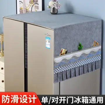 Double door refrigerator cover dust cover washing machine dust cloth  protective cover lace single door refrigerator cover towel