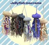 โมบายแมงกะพรุน ถักเชึอก macrame handmade