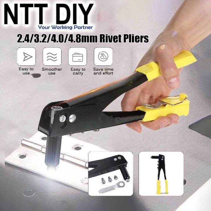 Heavy Duty Hand Riveter Rivet Gun 10'' 10 inch Hand Riveter Set 2.4mm