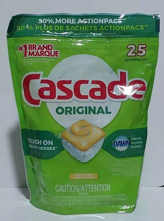 Cascade Original Dishwasher Pods, Actionpacs Dishwasher Detergent