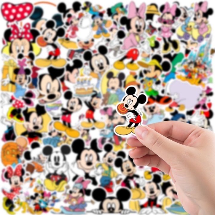 sticker-สติ๊กเกอร์-mickey-mouse-342-มิกกี้-เมาส์-50-ชิ้น-มิกกี้เมาส์-มิค-กี้-เม้า-มินนี่-mickeymouse-ตุ๊กตา-มิกกี้เมา