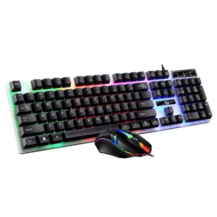 FIREWOLF FWK-230 Rainbow LED Gaming Keyboard And Mouse Combo Bundle ...