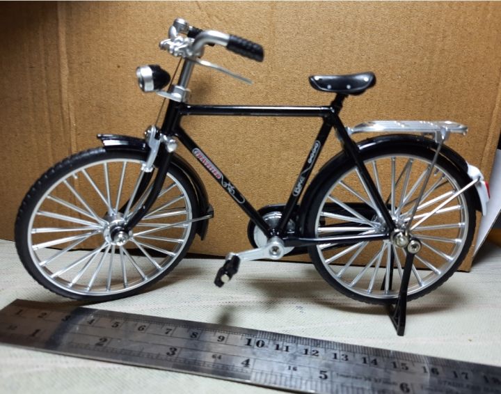 โมเดลรถจักรยาน-ล้อหมุนได้-เลี้ยวได้-ขาตั้งคู่ได้-อัตตราส่วน-1-10-จักรยานแบบโบราณ