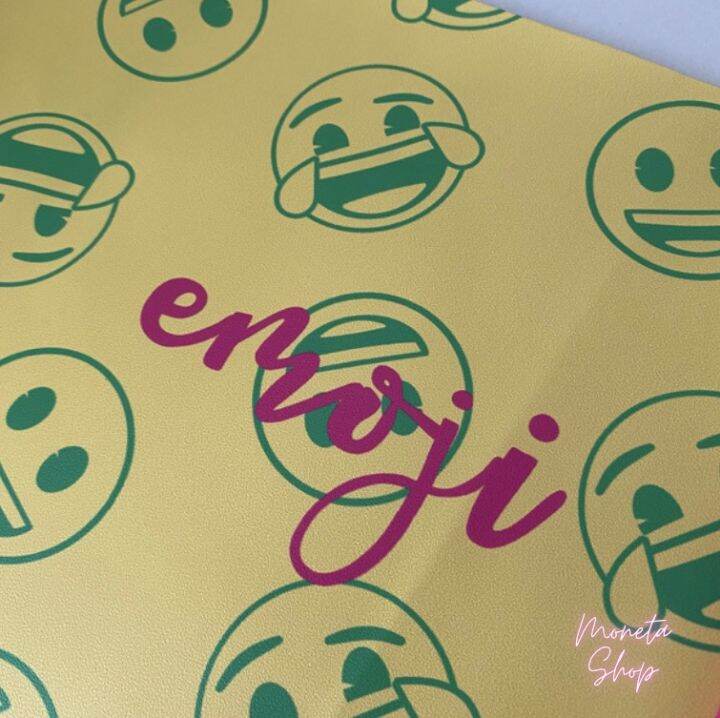 พร้อมส่งจากไทย-moneta-emoji-shopping-bag-กระเป๋าช้อปปิ้ง-มาพร้อมกระเป๋าใบจิ๋ว-กระเป๋าถือ-กระเป๋าใส่ไอแพด-กระเป๋าใส่โน้ตบุ้ค-วัสดุอย่างดี-ใส่ของหนักไม่เสียทรง