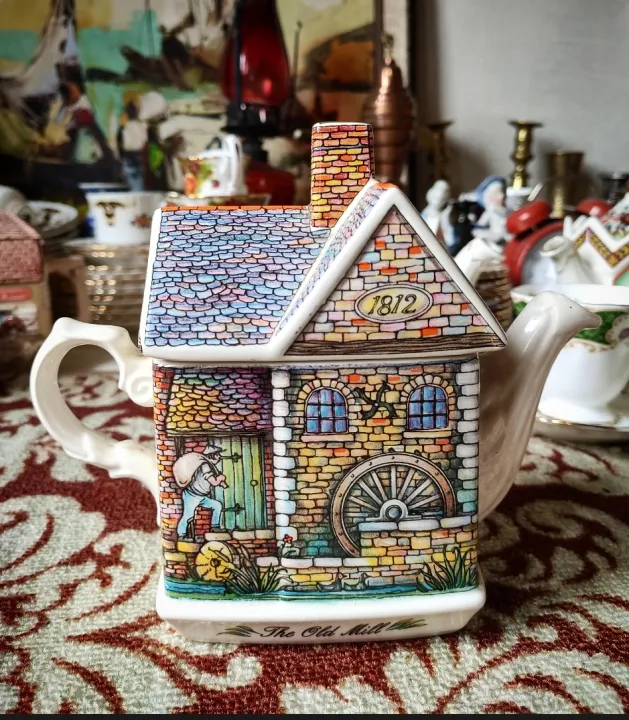 Sadler collectible Teapot The Old Mill Only flaw if theres natural