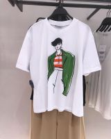 Zara T-shirt เสื้อยืดคอกลม ทรงโอเวอร์ไซส์ แท้?%