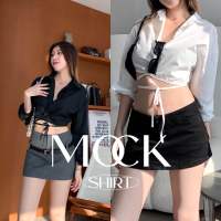 MOCK SHIRT ( เสื้อเชิ้ตผูกเอว ผ่าหลัง )