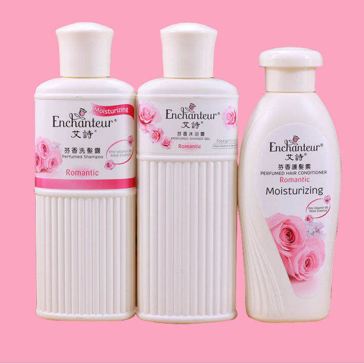 Hong Kong Enchanteur Shampoo Shower Gel Conditioner Travel Set Romantic