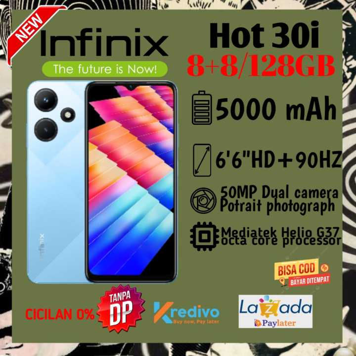 Infinix Hot 30i Ram 16 128 Gb Helio G37 Octa Core Garansi Resmi 1 Tahun