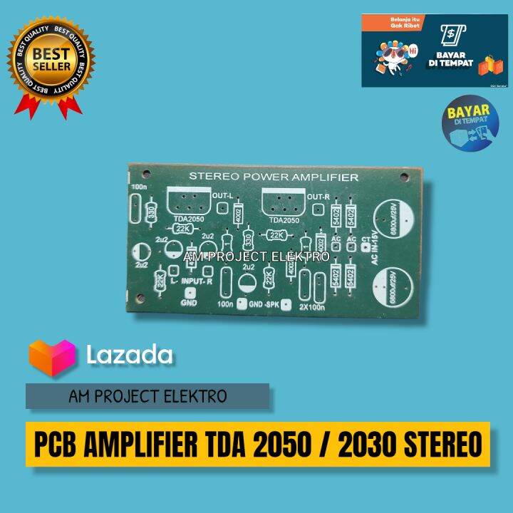 PCB AMPLIFIER TDA 2030 / 2050 STEREO 10x5cm | Lazada Indonesia
