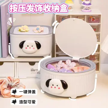 Large-capacity Children's Hair Accessories Storage Box Girl Hairpin Ring  Hair Band Rubber Band Head