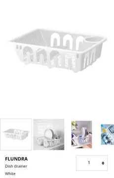 FLUNDRA Dish drainer, white - IKEA