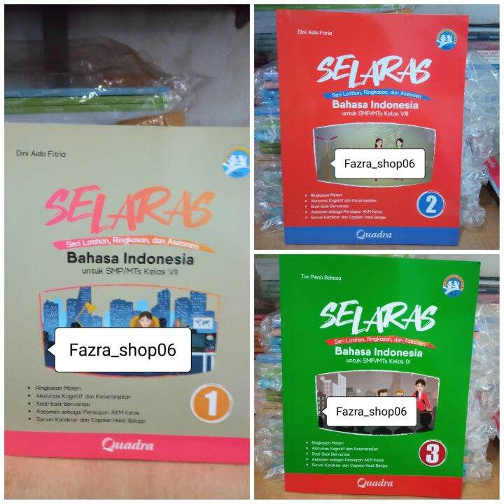 NEW Buku Selaras Bahasa Indonesia Smp/mts Kelas 1/7, 2/8, 3/9 Revisi ...