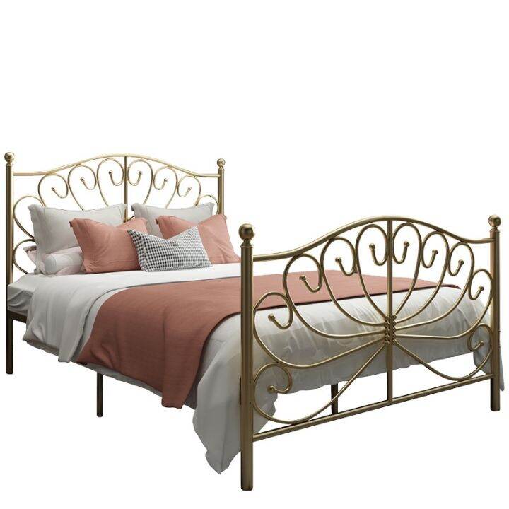 (Same day delivery) Phyllis metal bedframe (Queen, Golden) Lazada