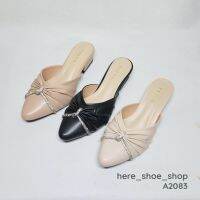 รองเท้าปิดหน้าเปิดส้นแต่งลายสวยหรู ใส่สบาย no.A2083 BY here_shoe_shop