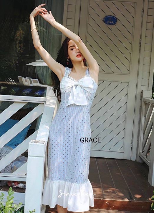 ชุดเดรสยาวน่ารักๆป้ายgrace