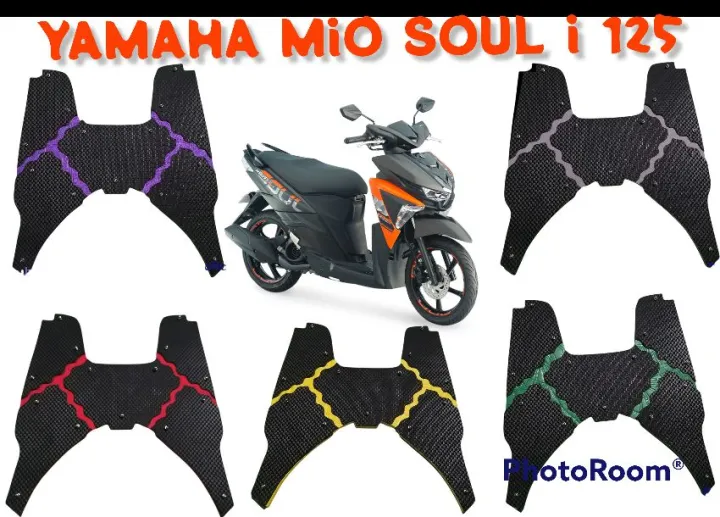 YAMAHA MIO SOUL i 125 footboard rubber Matting with Bolts design