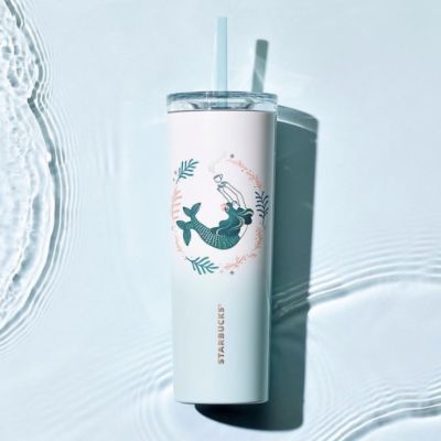 🧜‍♀️Starbucks Stainless Coral Wreath Cold Cup 16oz แท้💯