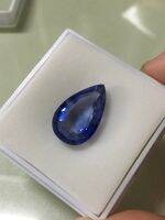 BLUE SAPPHIRE ไพลิน โคลนนิ่ง 14 กะรัต พลอยสังเคราะห์เนื้อแข็ง สวยเหมือนยันเงา ราคาเบาๆ