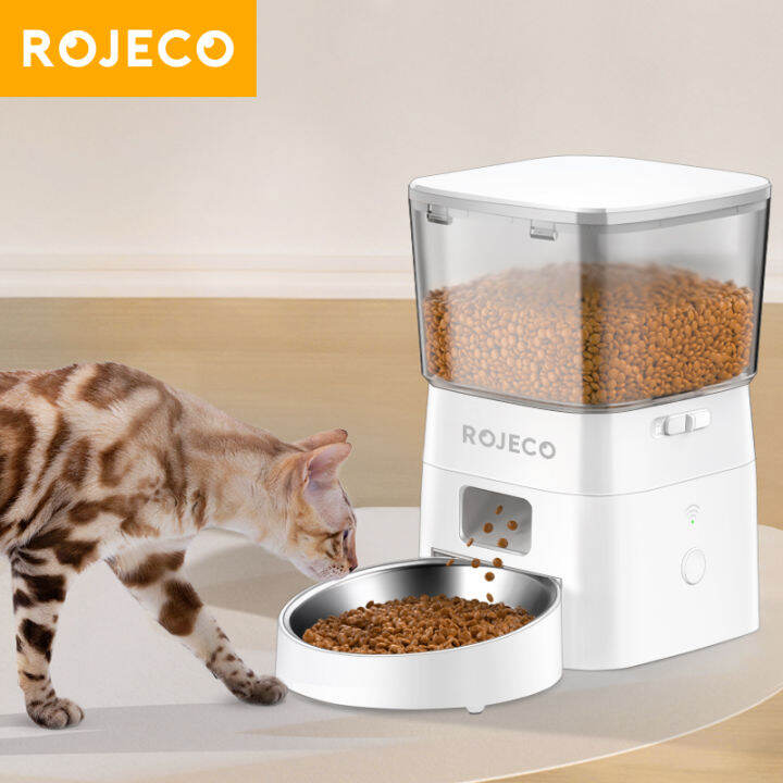 ROJECO 2L WIFI Automatic Smart Pet Feeder Cat Pet Food Dispenser Feeder