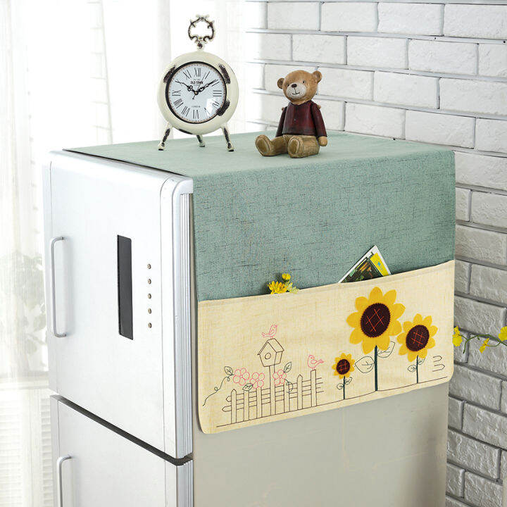 Fabric Refrigerator Dust Cover DoubleDoor Refrigerator Cover Cover