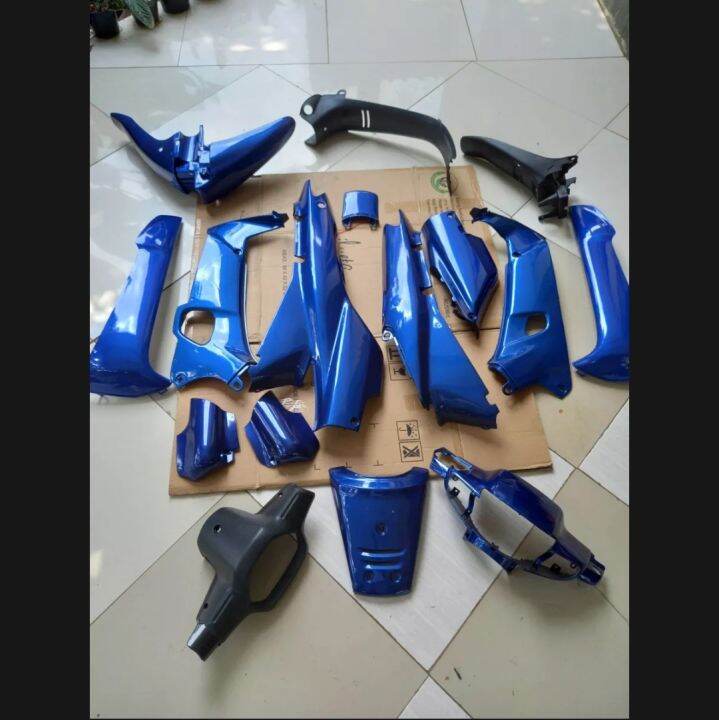 Cover Fullset Honda Supra X lama Biru / full body honda supra x warna