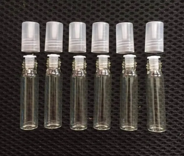 3ml Tester Vials 10pcs (Glass slim /acrylic slim type / fliptop cap ...