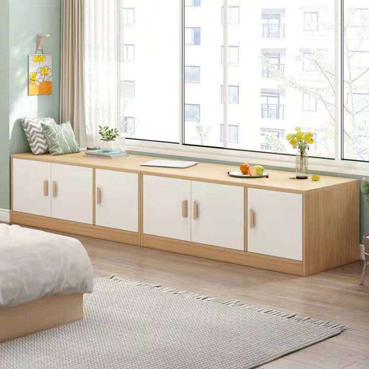 Bay Window Storage Home Balcony Bedroom with Door Minimalist