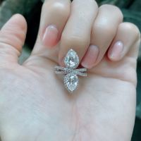 Titapa Jewelry Sale แหวนเพชรCZ เพชรหยดน้ำไฟดี เหลี่ยมคมสวยสะดุดตา เรียบหรูโดดเด่น ใส่ได้ทุกโอกาส