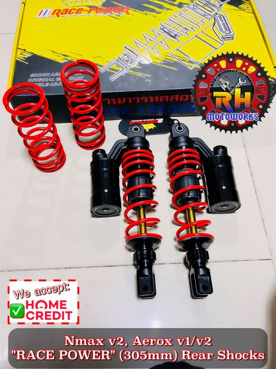 Nmax v2, Aerox v1/v2 RACE POWER Rear Dual Shocks Premium with Extra ...