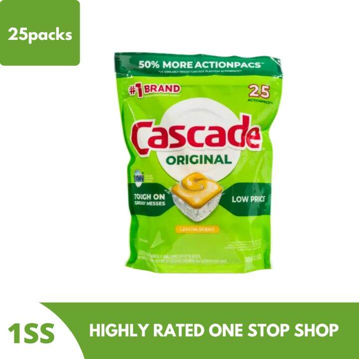 Cascade Original Dishwasher Tablets Lemon Scent, 25 Lazada PH