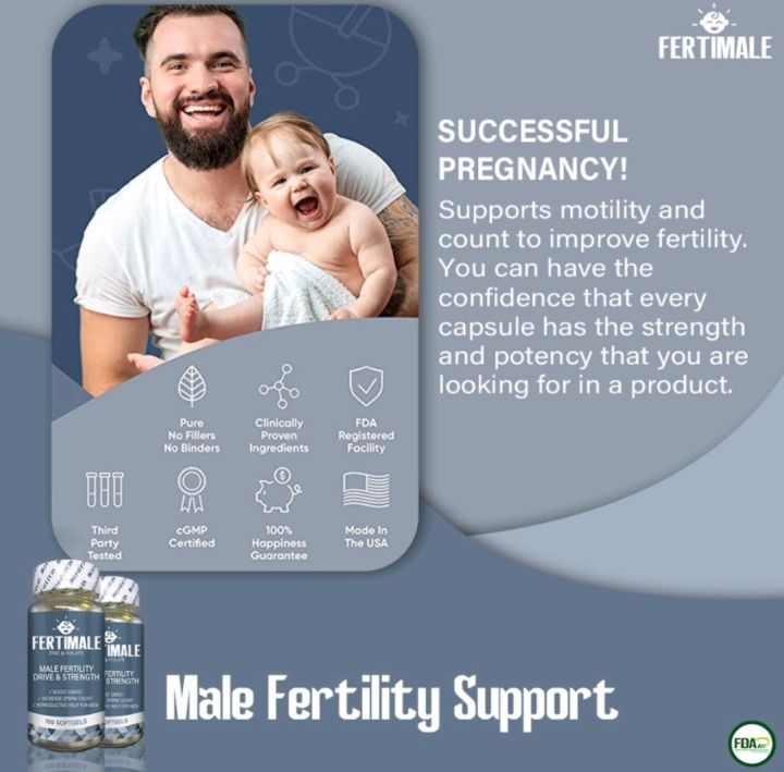Fertimale 100 Organic Support Male Fertility Increase Libido Boost Testosterone Boost Sperm 