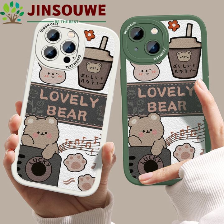 Jinsouwe เคส2020สำหรับ Oppo A53เคสสำหรับเด็กผู้หญิงเด็กผู้ชายเคสหมีหนัง