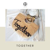 Together Papyrus bag กระเป๋าสานทรงโค้ง