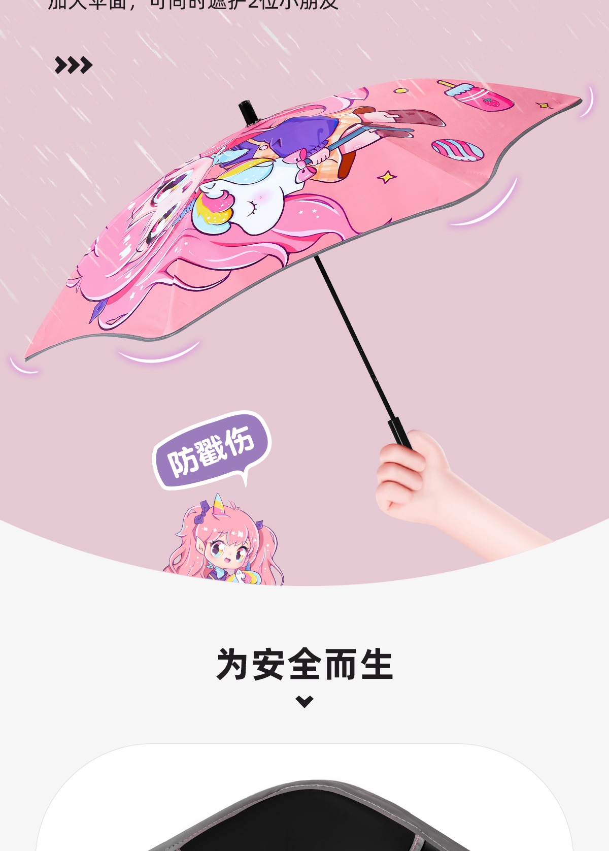 Qianming Kid Children Cute Fashion Unbrella Boys Girls BEE 
