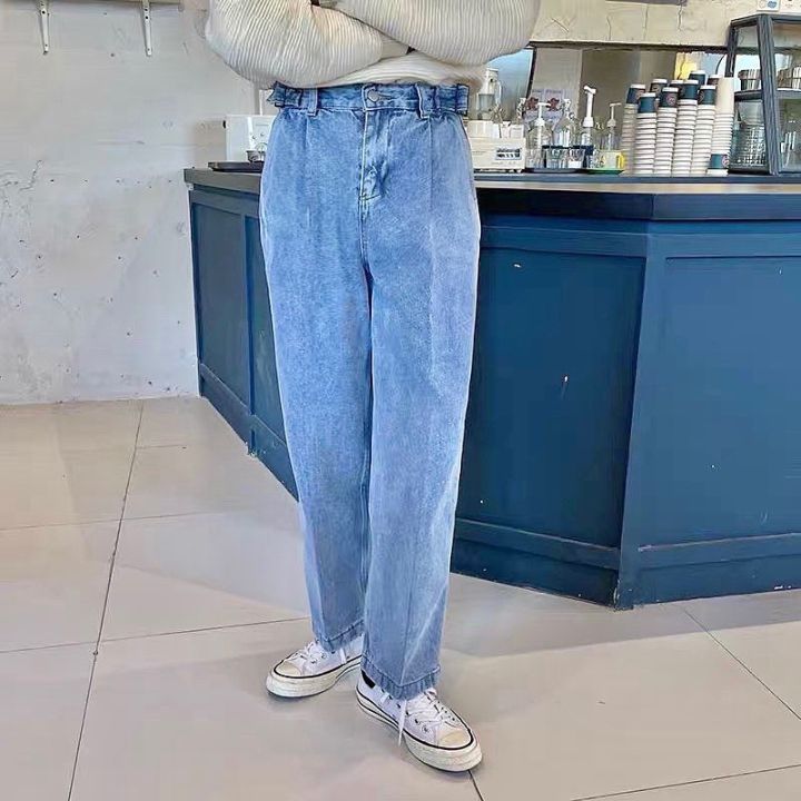 theboy-korean-style-loose-jeans-v-2-กางเกงยีนส์ทรงกระบอก