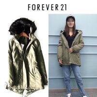 เสื้อโค้ทกันหนาวฮู้ด ขนเฟอร์ ปาร์กา ♣️ แบรนด์?Forever21 (ขนเฟอร์ถอดได้คะ) WY635