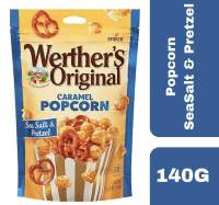 Werther’s Original Caramel Popcorn Sea Salt and Pretzel 140g++ เวเธอร์ ออริจินอล คาราเมล ป๊อปคอร์น รสเกลือ 140กรัม