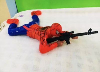ตุ๊กตาสไปเดอร์แมนคลานเคลื่อนที่ได้ ยิงปืน มีเสียง ใส่ถ่าน AA 2ก้อน spiderman move