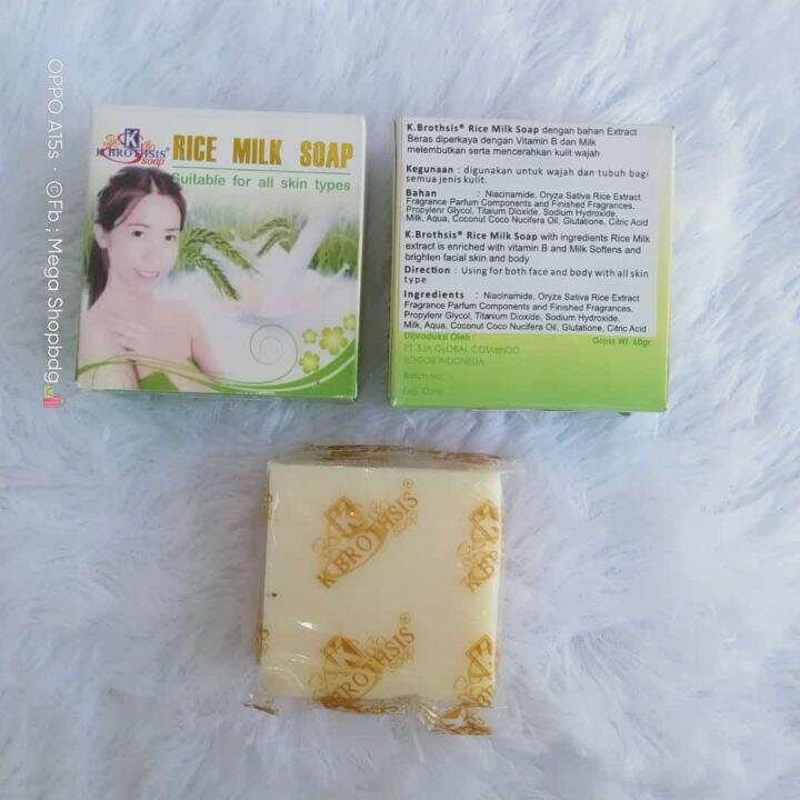 Rice Milk soap / Sabun Beras susu/sabun Lazada Indonesia