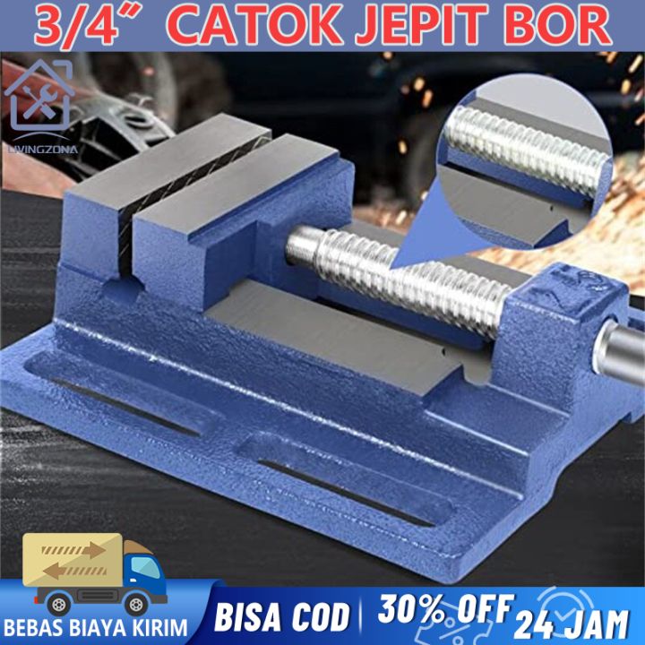 Cod Pengiriman Cepat】 Catok Bor Duduk 3 4 Drill Press Vise Clamp