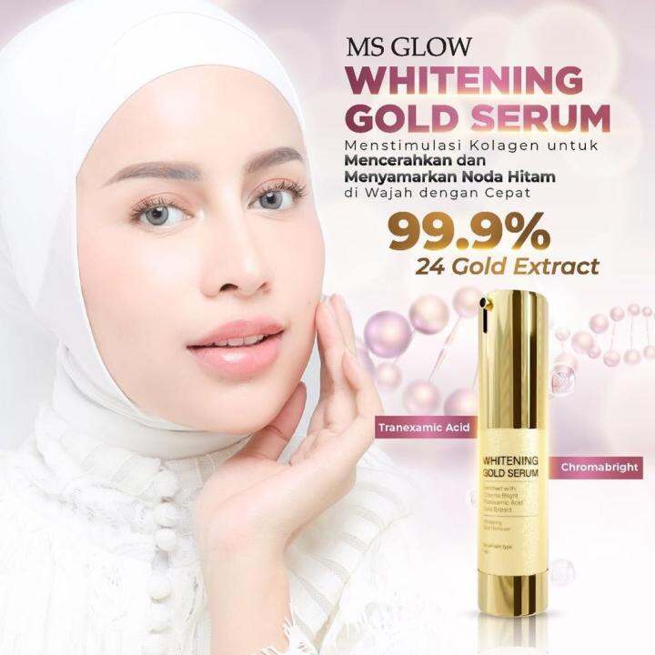 SERUM WAJAH MS GLOW WHITENING GOLD 24K // LIFTING GLOW // LUMINOUS ...