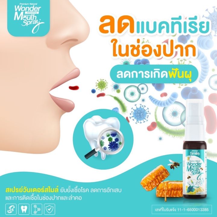 สเปรย์พ่นคอ ลดเจ็บคอ คันคอ ไอเรื้อรัง ระงับกลิ่นปาก Wonder Mouth Spray  ไม่เผ็ด เด็กใช้ได้ ✓ | Lazada.Co.Th