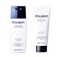 MILBON VOLUMIZING แชมพู และ ทรีทเม้น ขนาด 200 ML.เพิ่มวอลุ่มให้เส้นผมชำระล้างไขมันส่วนเกิน ให้เกร็ดผมแข็งแรง